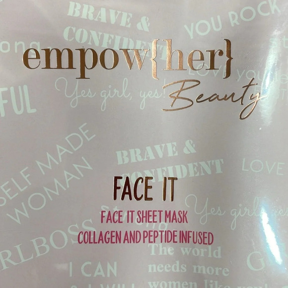 Empow{her} Beauty Face It - 5 Piece Sheet Mask Set Collagen and Peptide Infused - Picture 3 of 8